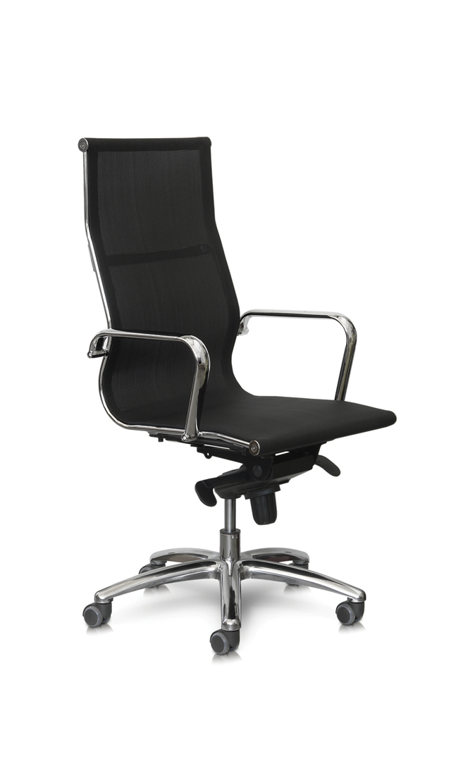 Cadeiras de Escritorio Executivas Com Braços e Rodas Preto SPACE1