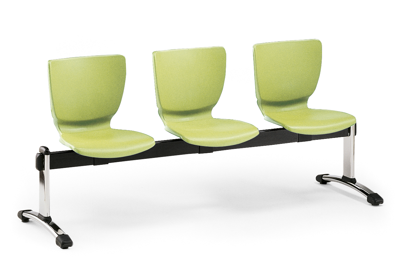 Cadeiras Recepção 3 Lugares Fixa Viga Mono (Cadeiras de Escritório)