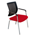 Cadeira Visitante Makro Mesh Color Vermelho/preto