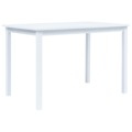 Mesa de Jantar 114x71x75cm Madeira de Seringueira Maciça Branco