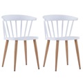 Cadeiras de Jantar 2 pcs Plástico Branco