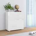 Aparador em Contraplacado 71x35x76 cm Branco Brilhante
