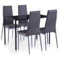 Conjunto de Jantar 5 pcs Cinzento