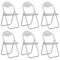 Cadeiras de Jantar Dobráveis 6 pcs Couro Artificial Branco