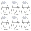 Cadeiras de Jantar Dobráveis 6 pcs Couro Artificial Branco