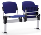 Cadeiras Auditório Viga 5 Lugares Rebatível Polipropileno Fixa Flou