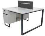 Secretárias 2 Posto de Trabalho com Gavetas Corvus Qualita - Riva