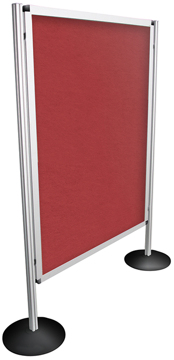 Biombos Modulares 90x120cm Dupla Face Vermelho Tecido