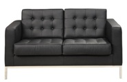 Sofas para Escritorio Preto 2 Lugares Flor (sofa Receção)