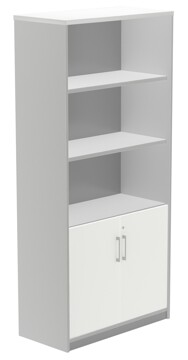 Armários Escritório 900x450x1950mm C/portas e Prateleiras Cinza/branco Armários Escritório 900x450x1950mm C/portas e Prateleiras Cinza/branco