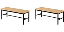 Pack 2 Bancos Corridos 1600x400x450mm 620 ( Balneário )