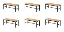 Pack 6 Bancos Corridos 1000x400x450mm 620 ( Balneário )