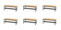 Pack 6 Bancos Corridos 1200x400x450mm 622 ( Balneário )