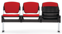 Cadeiras Auditório Viga 3 Lugares Rebatível Revestida Fixa Flou