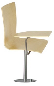 Cadeiras Auditório com Palmatória 50x51x44cm Inox Reta