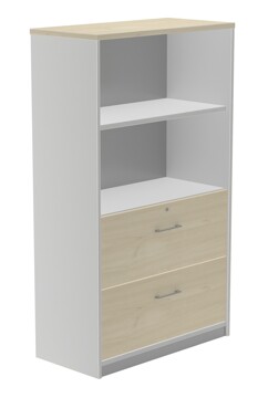 Armários Escritório 900x450x1560mm com Portas Cinza/castanho Armários Escritório 900x450x1560mm com Portas Cinza/castanho