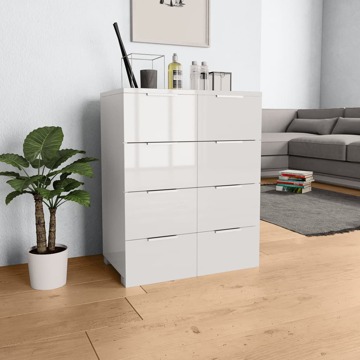 Aparador em Contraplacado 60x35x76 cm Branco Brilhante