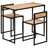 Conjunto de Jantar 3 Pcs Madeira de Mangueira Maciça