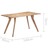 Mesa de Jantar 140x80x76 Cm Madeira de Acácia Maciça