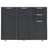 Aparador 107x35x76 Cm Preto Brilhante