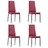 Conjunto de Jantar 5 Pcs Vermelho Tinto