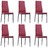 Conjunto de Jantar 7 Pcs Vermelho Tinto