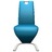 Cadeiras De Jantar Ziguezague 2 Pcs Couro Artificial Azul