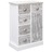 Aparador Com 10 Gavetas 113x30x79 Cm Madeira Cinzento