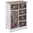 Aparador Com 10 Gavetas 113x30x79 Cm Madeira Castanho