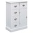 Aparador Com 10 Gavetas 113x30x79 Cm Madeira Branco