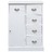 Aparador Com 10 Gavetas 113x30x79 Cm Madeira Branco