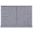 Aparador Com 10 Gavetas 113x30x79 Cm Madeira Cinzento