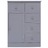 Aparador Com 10 Gavetas 113x30x79 Cm Madeira Cinzento