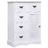 Aparador Com 10 Gavetas 113x30x79 Cm Madeira Branco