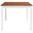 Mesa de Jantar 180x90x73 Cm Madeira de Pinho Branco e Castanho