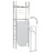 Conjunto 3 Pcs Jantar Dobrável Com Prateleira Mdf e Aço Branco