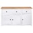 Aparador 135x40x80 Cm Pinho Maciço Panama Branco