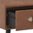 Banco Com Gavetas 80 Cm Couro Artificial Castanho Escuro