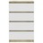 Aparador 70x40x97 Cm Contraplacado Cor Branco / Carvalho Sonoma