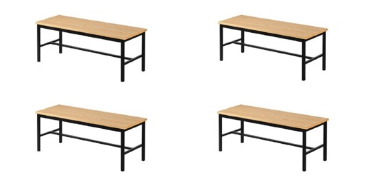 Pack 4 Bancos Corridos 1000x400x450mm 620 ( Balneário )