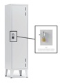 Cacifos Metálicos P/ Indústria Sujos / Limpos 1 Cacifo 1900x450x500mm Cadeado Metálico